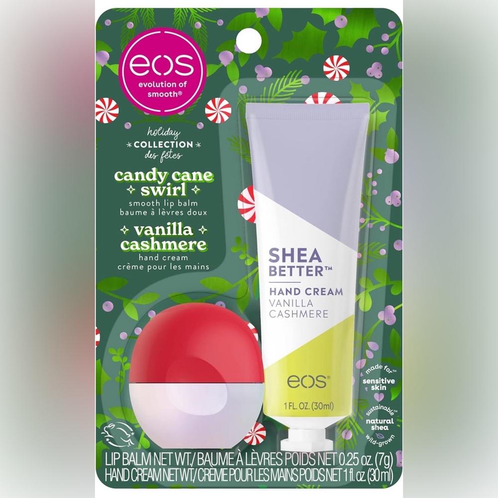 New EOS Limited Edition Holiday Collection- Candy Cane Swirl Lip Balm Set